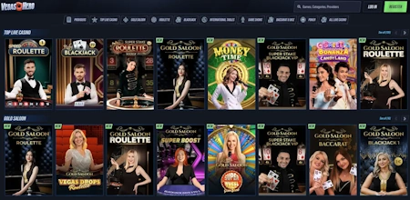 Vegashero Live Casino